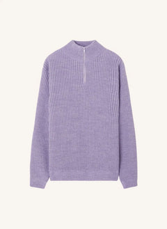 American Vintage - Jersey de lana y alpaca con cremallera Crashway | Lila