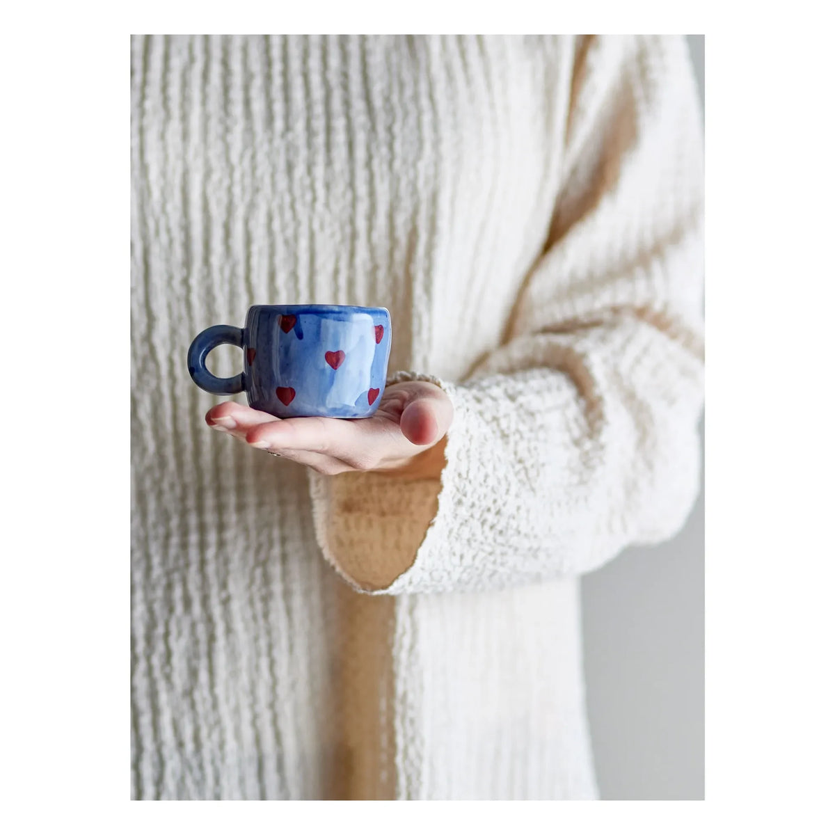 Bloomingville Mini - Taza de cerámica Nini | Azul