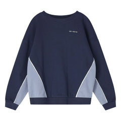 Cos I Said So - Sudadera de algodón orgánico con bloques de color | Azul marino