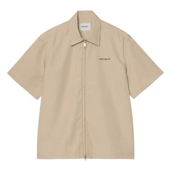 Carhartt WIP - S/S Postal Zip Gömlek | Bej