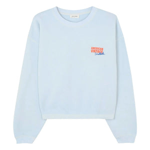 American Vintage - Colaboración American Vintage X Smallable - Sudadera Izubird | Azul claro