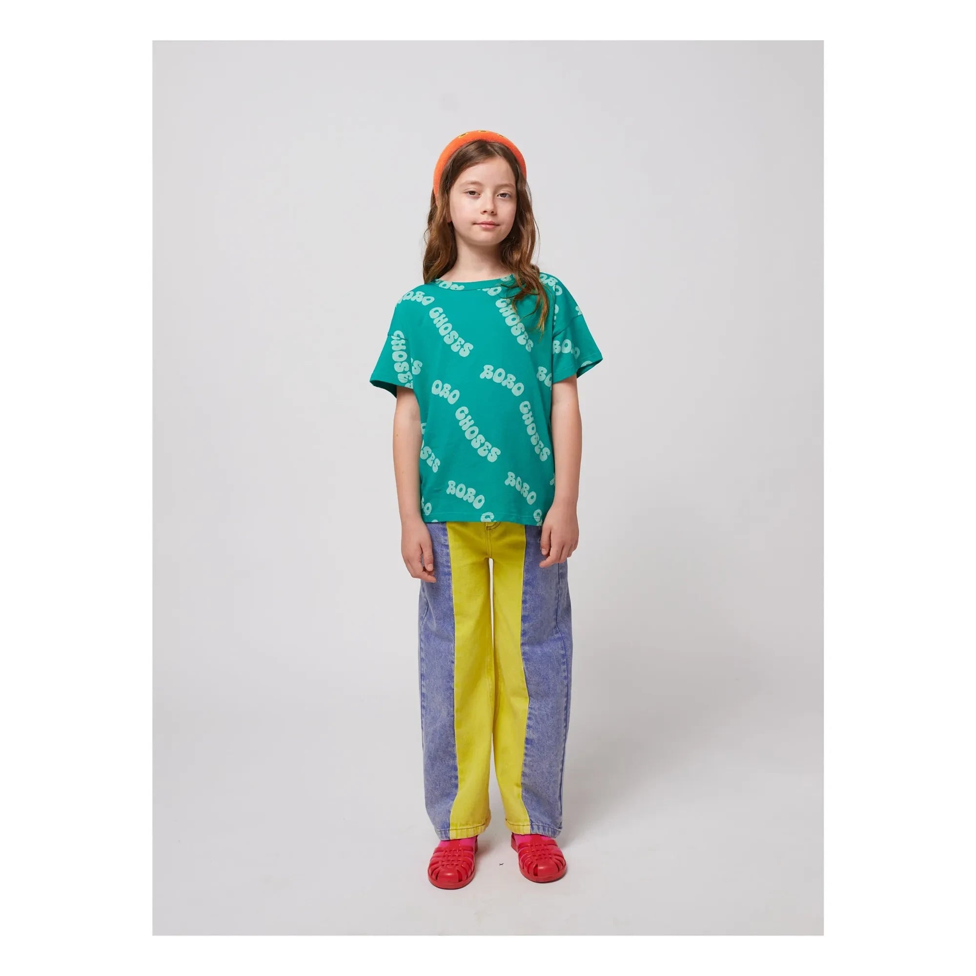 Bobo Choses - Vaqueros de algodón orgánico con bloques de color | Amarillo
