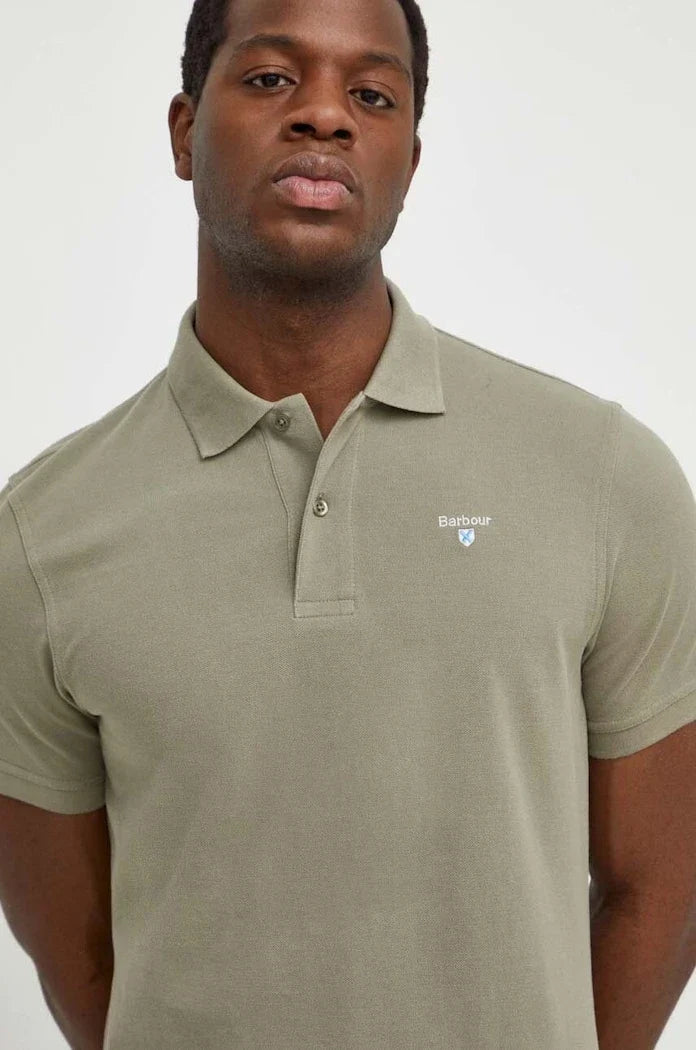 Camiseta de algodón para hombre con cuello Barbour ESSENTIALS