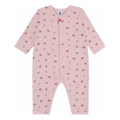 Petit Bateau - Pijama de dormir de algodón orgánico con estampado floral | Rosa empolvado
