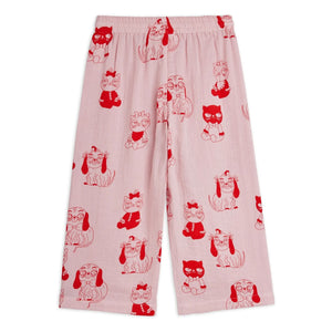 Mini Rodini - Pantalones de algodón orgánico con estampado de animales | Rosa