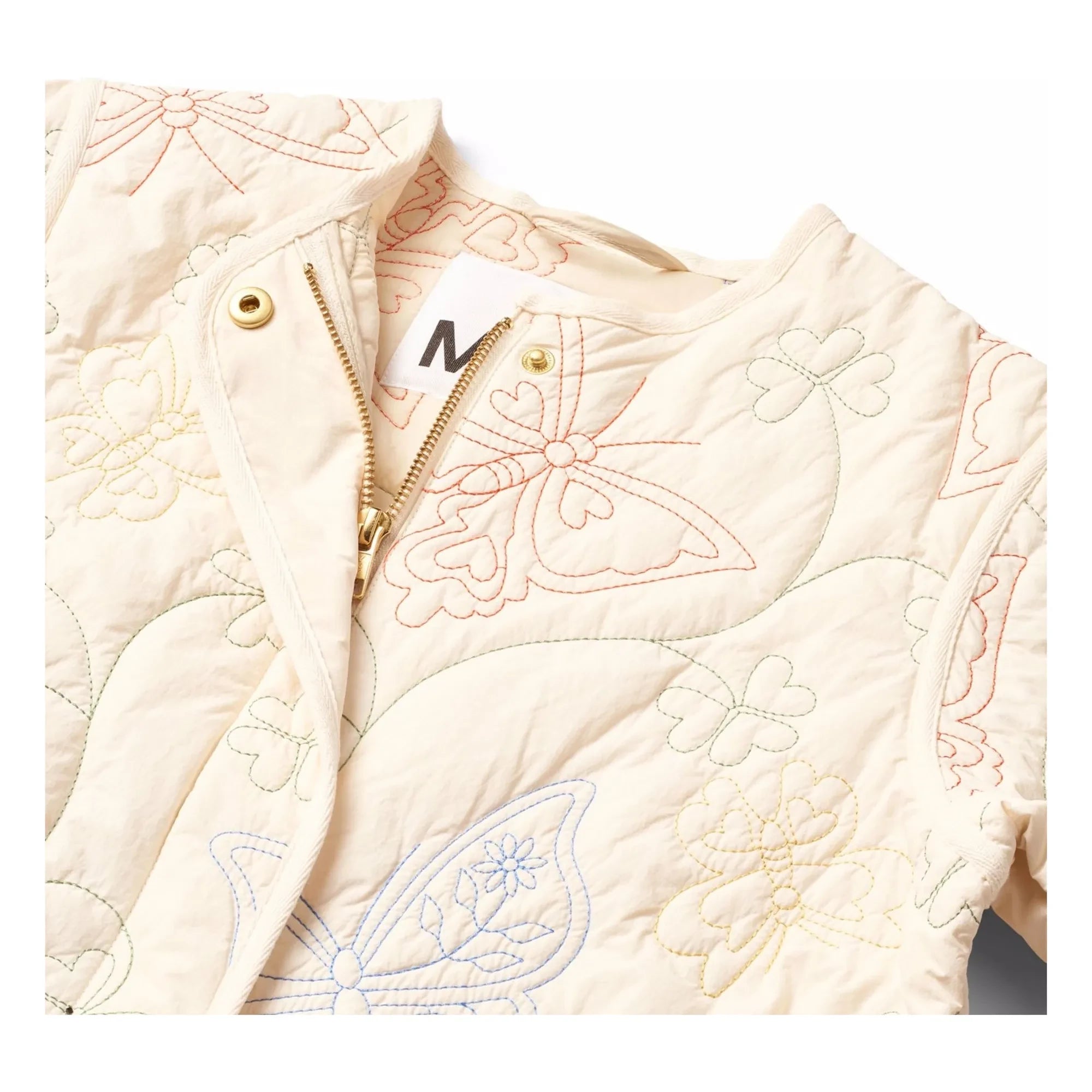 Molo - Chaqueta de fibra reciclada Holly Butterflies | Marfil