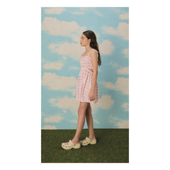 Fabula - Vestido cruzado Vichy | Rosa claro