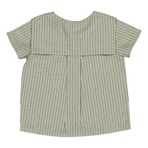 Camisa Loir - Lorette de algodón orgánico a rayas | Verde