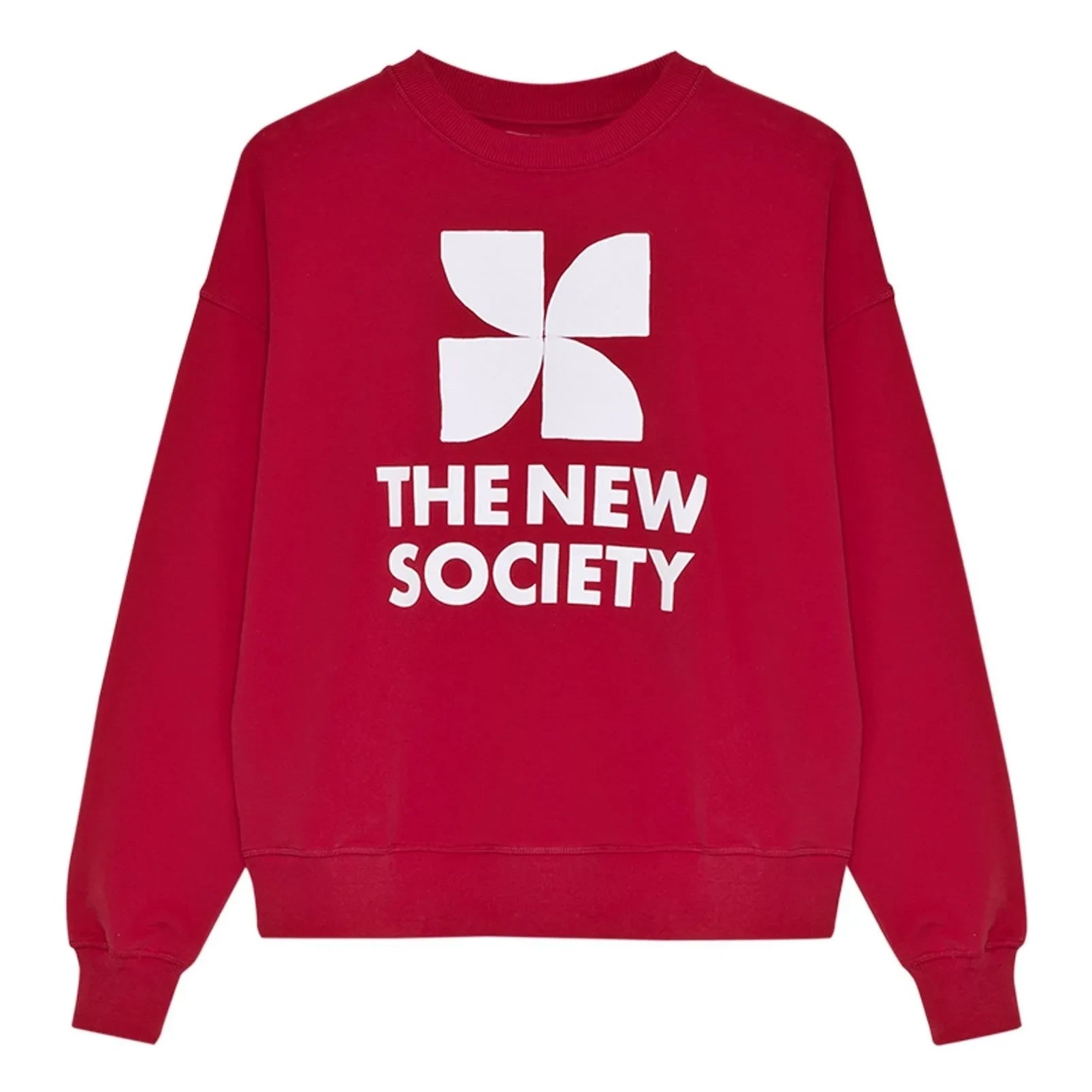 the new society - TNS Logo Sudadera de algodón | Rojo