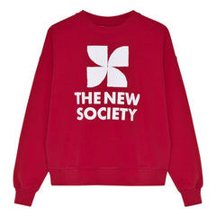 the new society - TNS Logo Sudadera de algodón | Rojo
