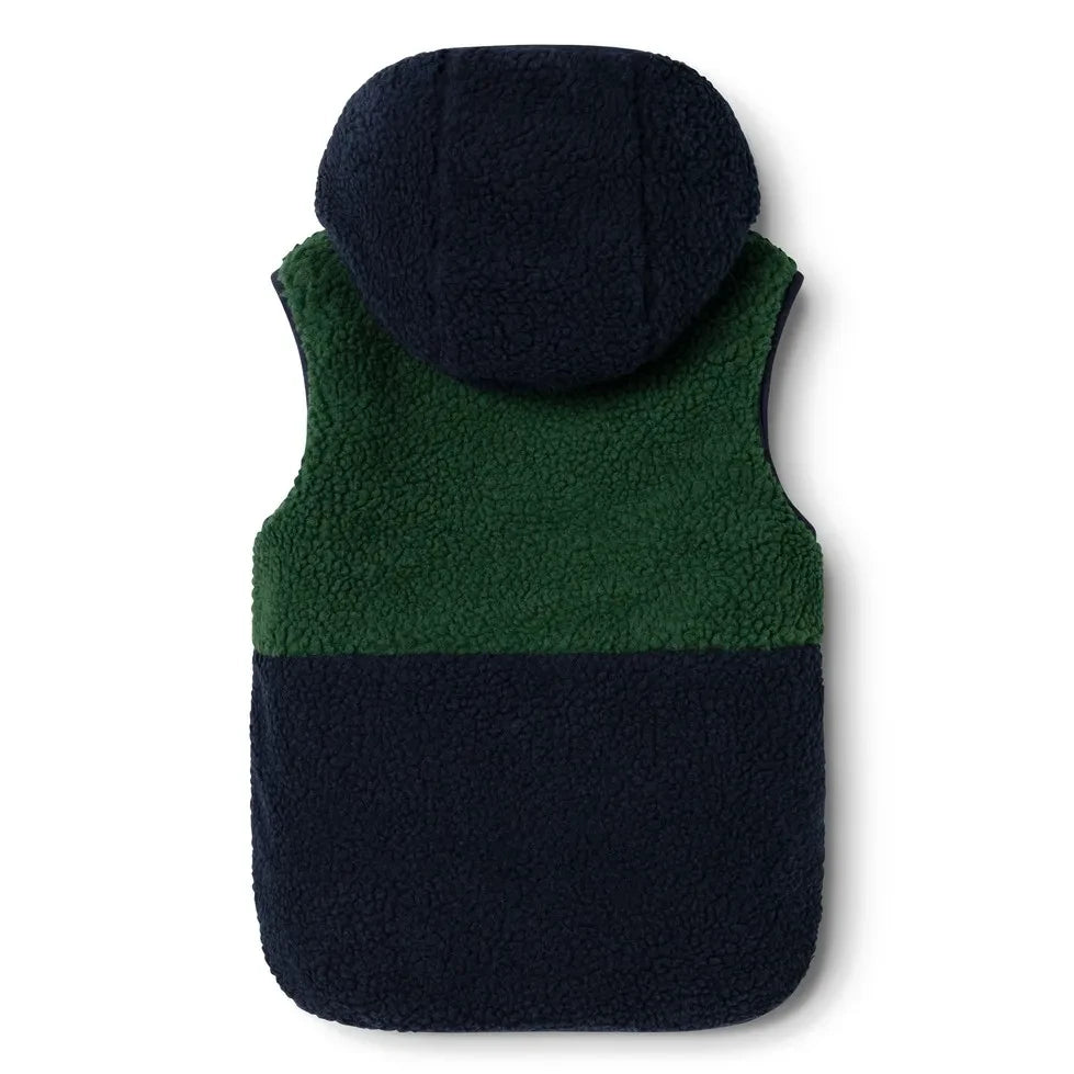 Liewood - Diana Chaleco estilo Sherpa, fabricado con fibras recicladas | azul noche