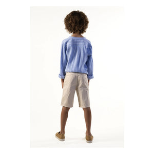 Sunchild - Blusa a rayas Negril con cuello tunecino | Azul