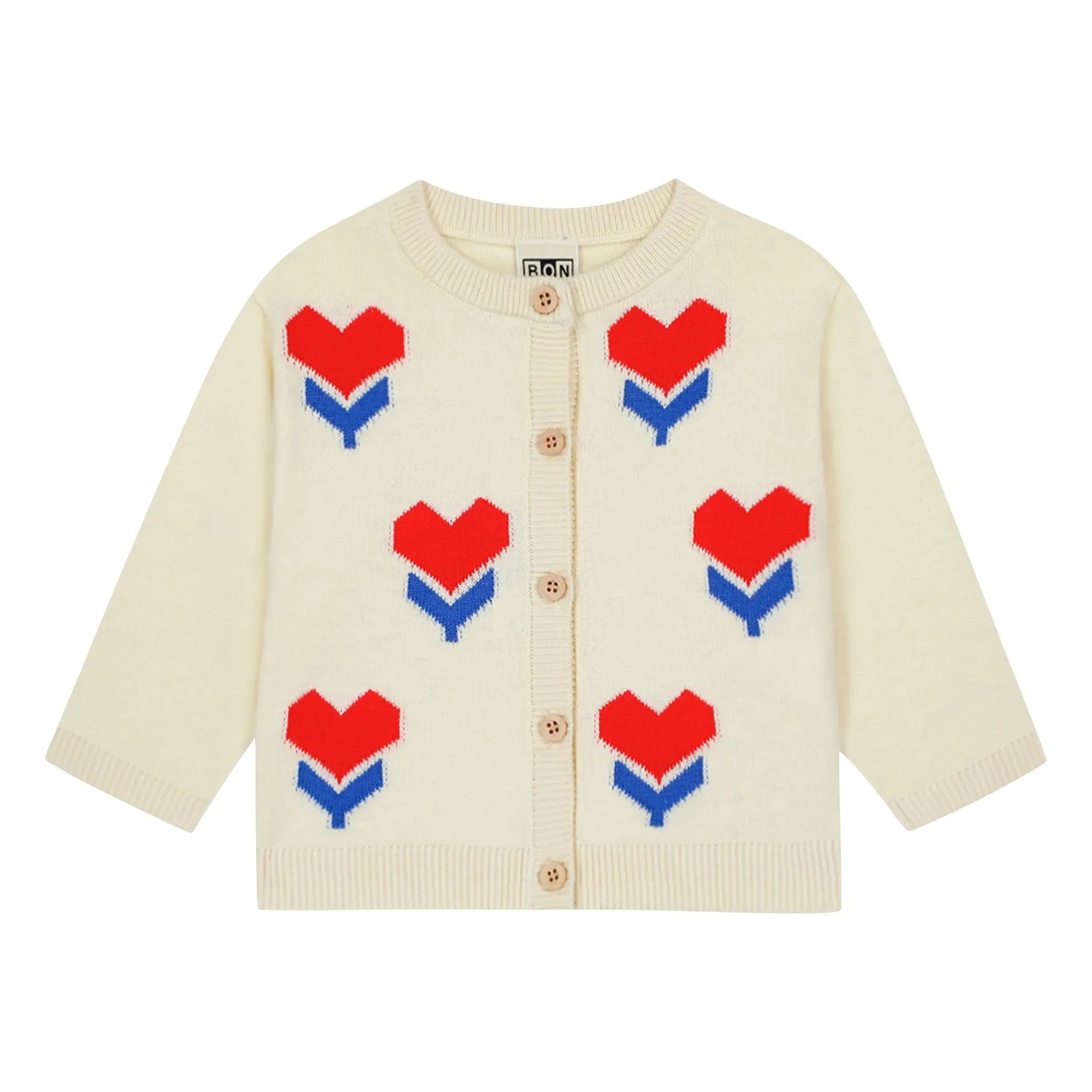 Bonton - Nina Cœurs Cárdigan | Crudo