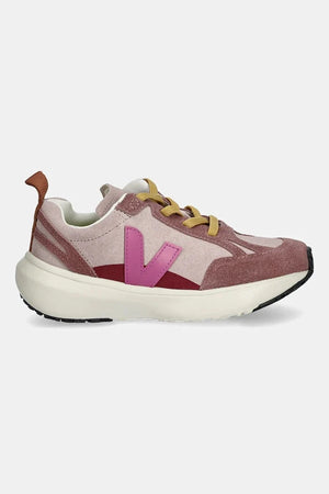 Zapatilla deportiva infantil de ante Veja Small Canary Light