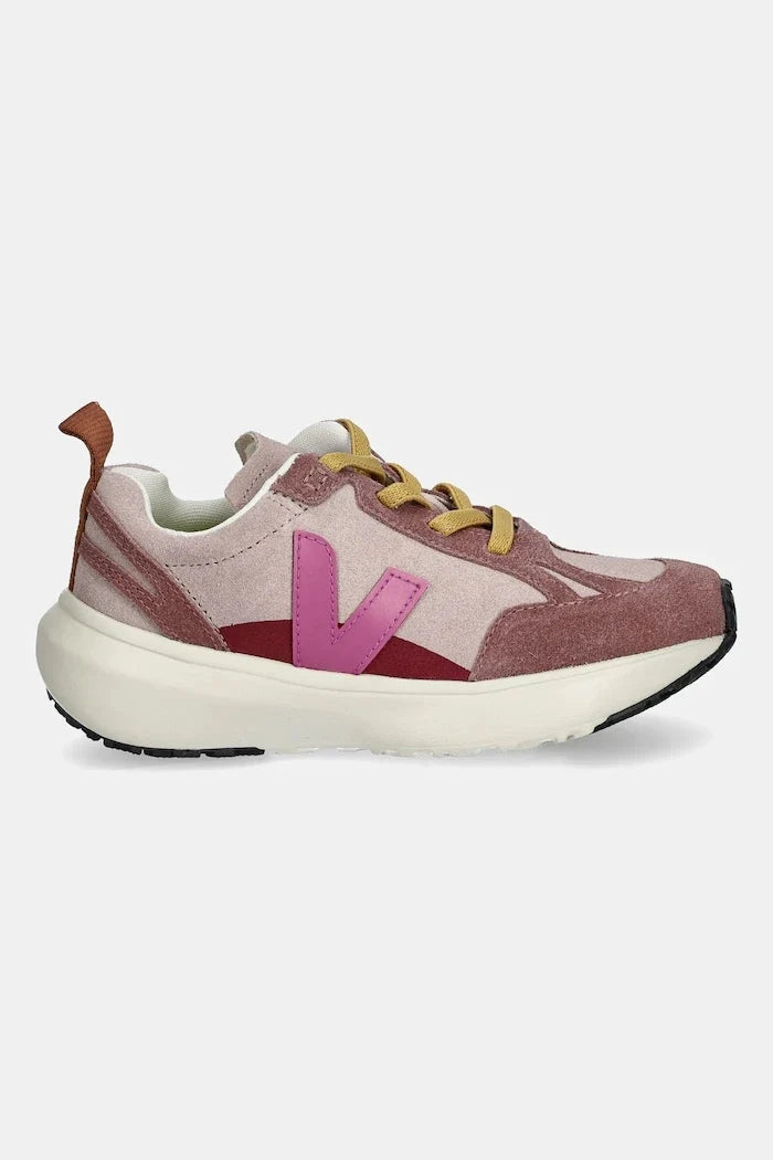 Zapatilla deportiva infantil de ante Veja Small Canary Light