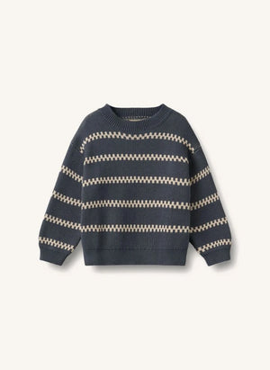 Wheat - Harlow Suéter Jacquard de Algodón Orgánico | Ecru