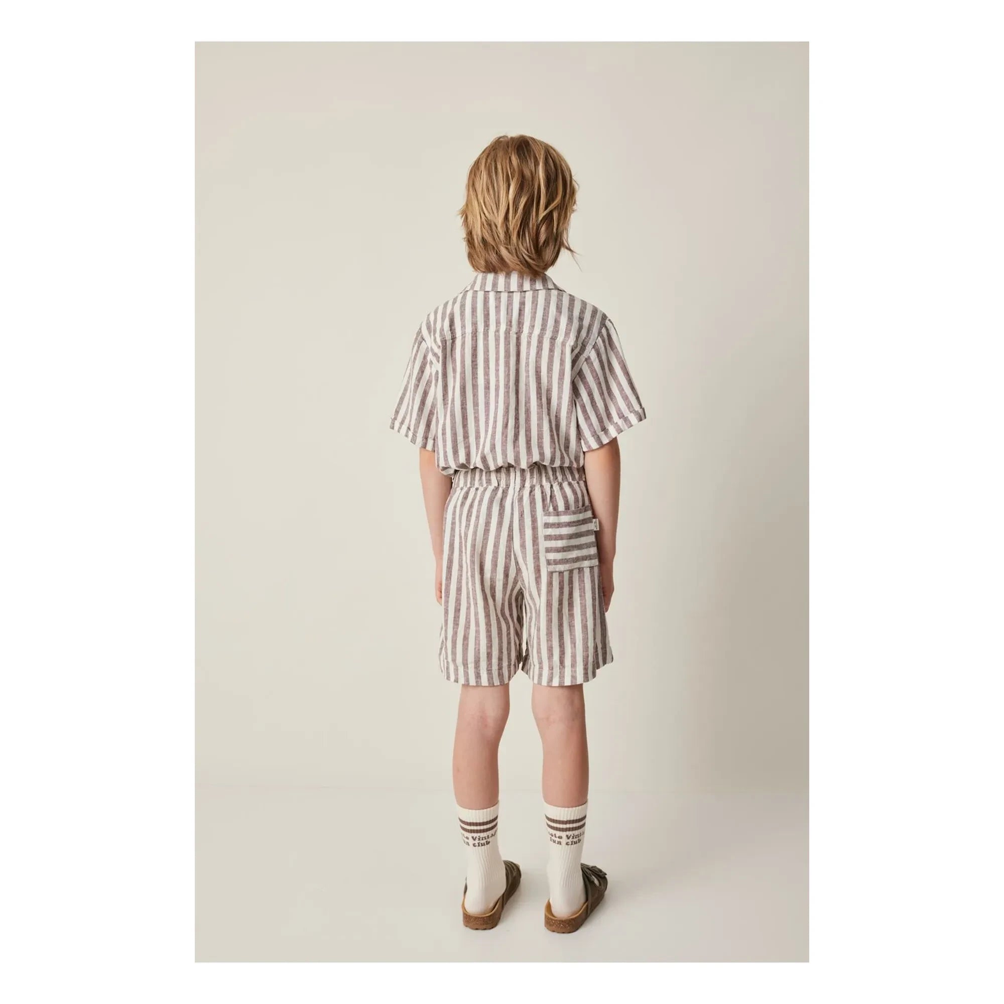 Tocoto Vintage - Camisa de lino a rayas | Marrón