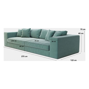Sofá bouclette Panac Edition - Bellechasse de 4 plazas - 275 cm | Blanco roto