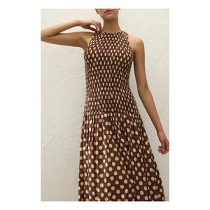 Faithfull the Brand - Vestido de algodón de lunares Luisa | Chocolate