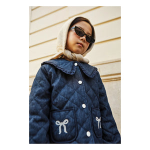 Mipounet - Chaqueta Mariane Jean, cuello Claudine | Azul oscuro