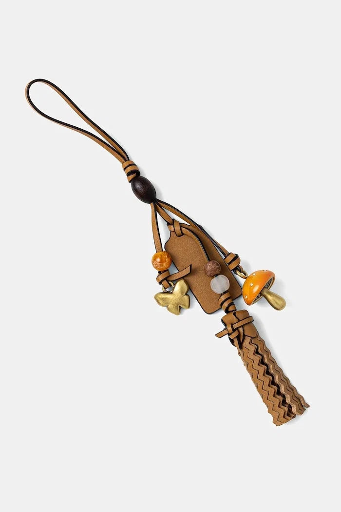 Llavero de cuero Coach Heritage
