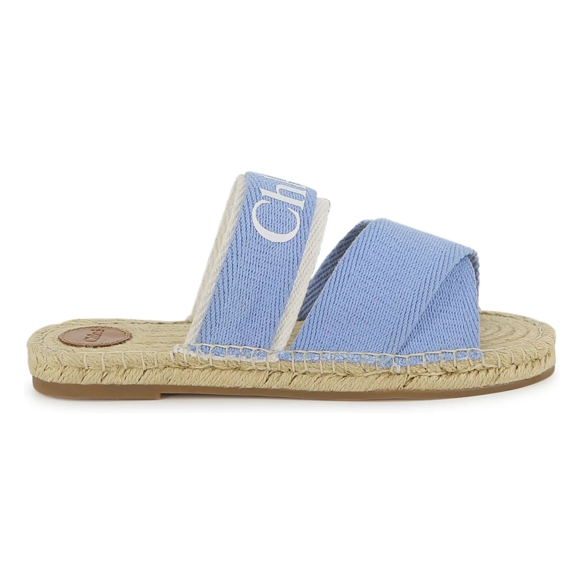 Chloé - Sandalias vaqueras con logo | Azul