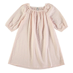 Risu Risu - Camisón de algodón orgánico Vichy Ostuni | Rosa claro