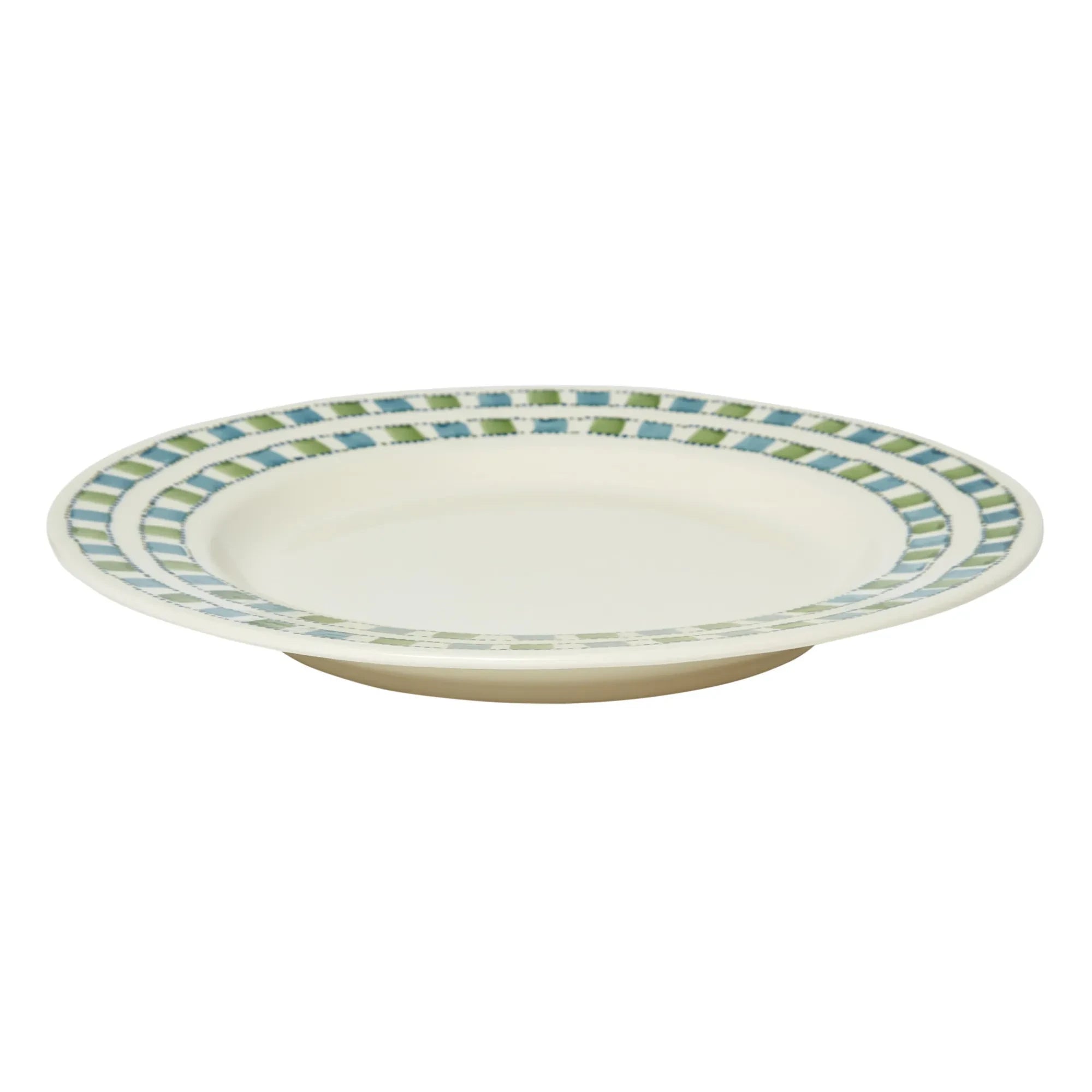 Tressé - Plato de comedor a cuadros | Azul-verde