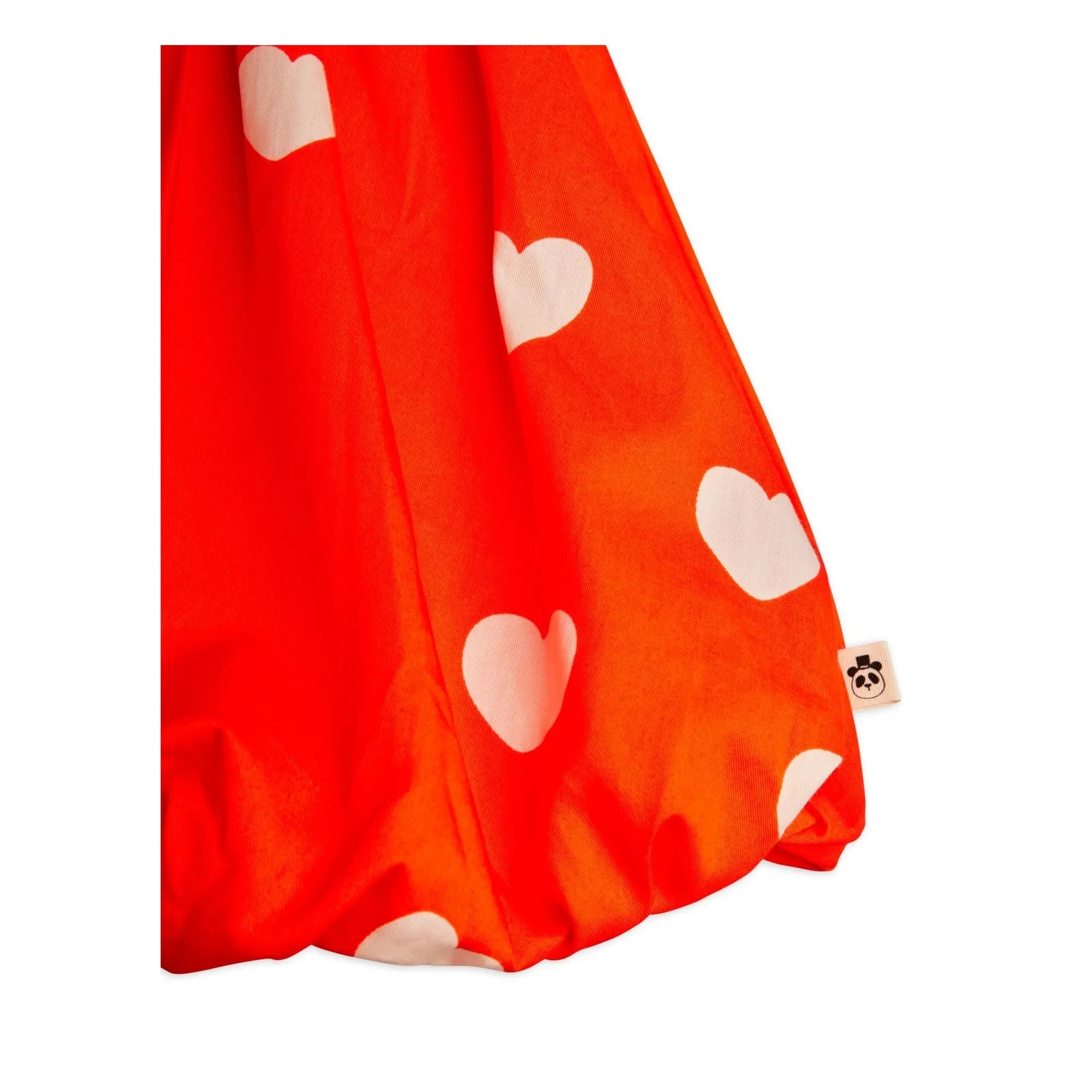Mini Rodini - Falda Globo Corazones Algodón Orgánico | Rojo