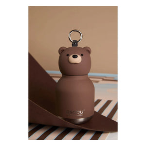 Asobu - Mini botella de acero inoxidable oso pardo | Brown