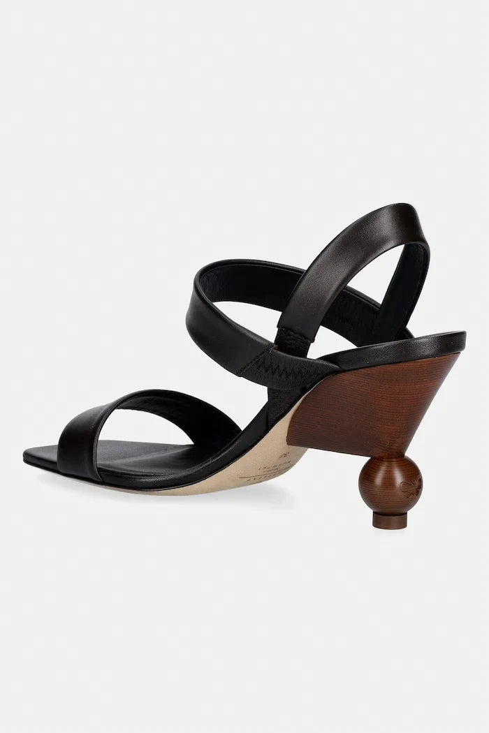 Sandalias de tacón alto de piel Weekend Max Mara Wkaaffetto