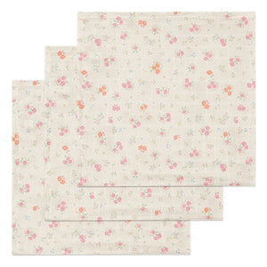 Konges Sløjd - Paños de muselina de algodón orgánico Nonoka - Set de 3 | Rosa