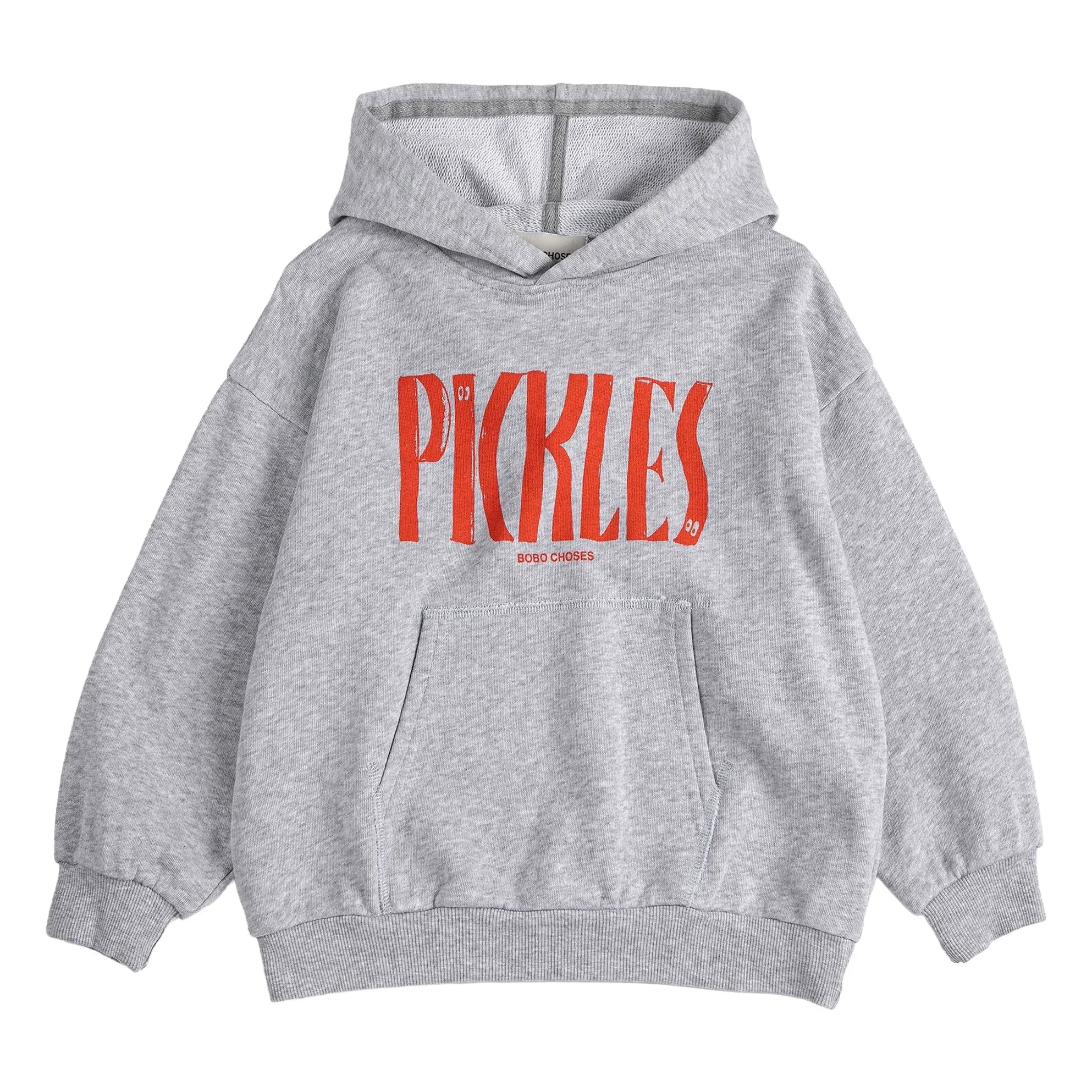 Bobo Choses - Sudadera con capucha de algodón orgánico Pickles | Gris jaspeado