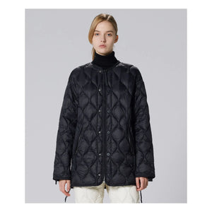 Taion - Abrigo largo militar acolchado unisex | Negro