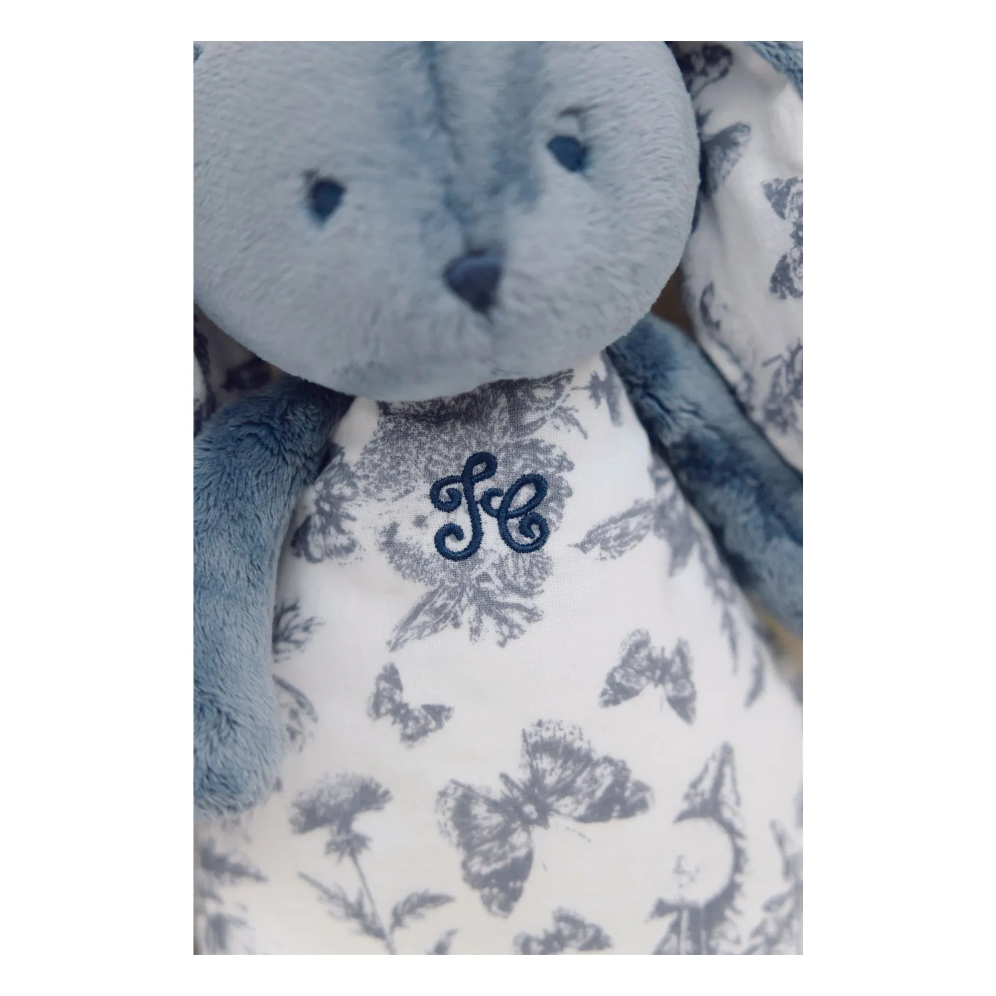 Tartine et Chocolat - Luz nocturna de peluche Augustin el conejo Toile de Jouy | Azul