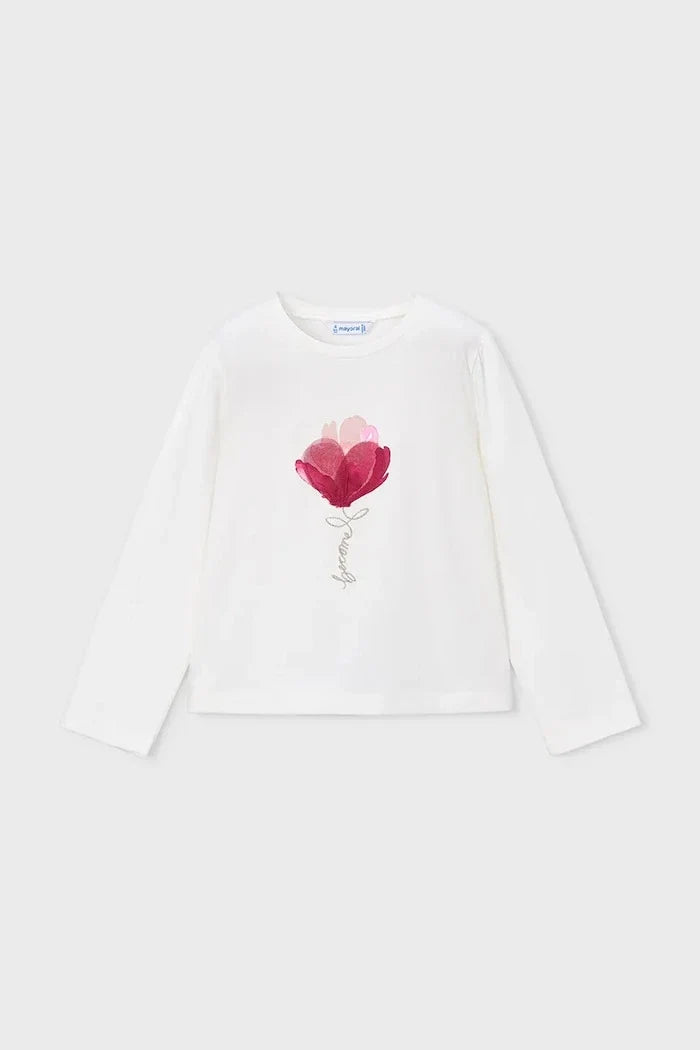 Blusa de manga larga de algodón para niños Mayoral