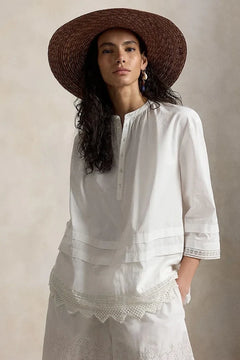 Blusa de algodón para mujer Polo Ralph Lauren