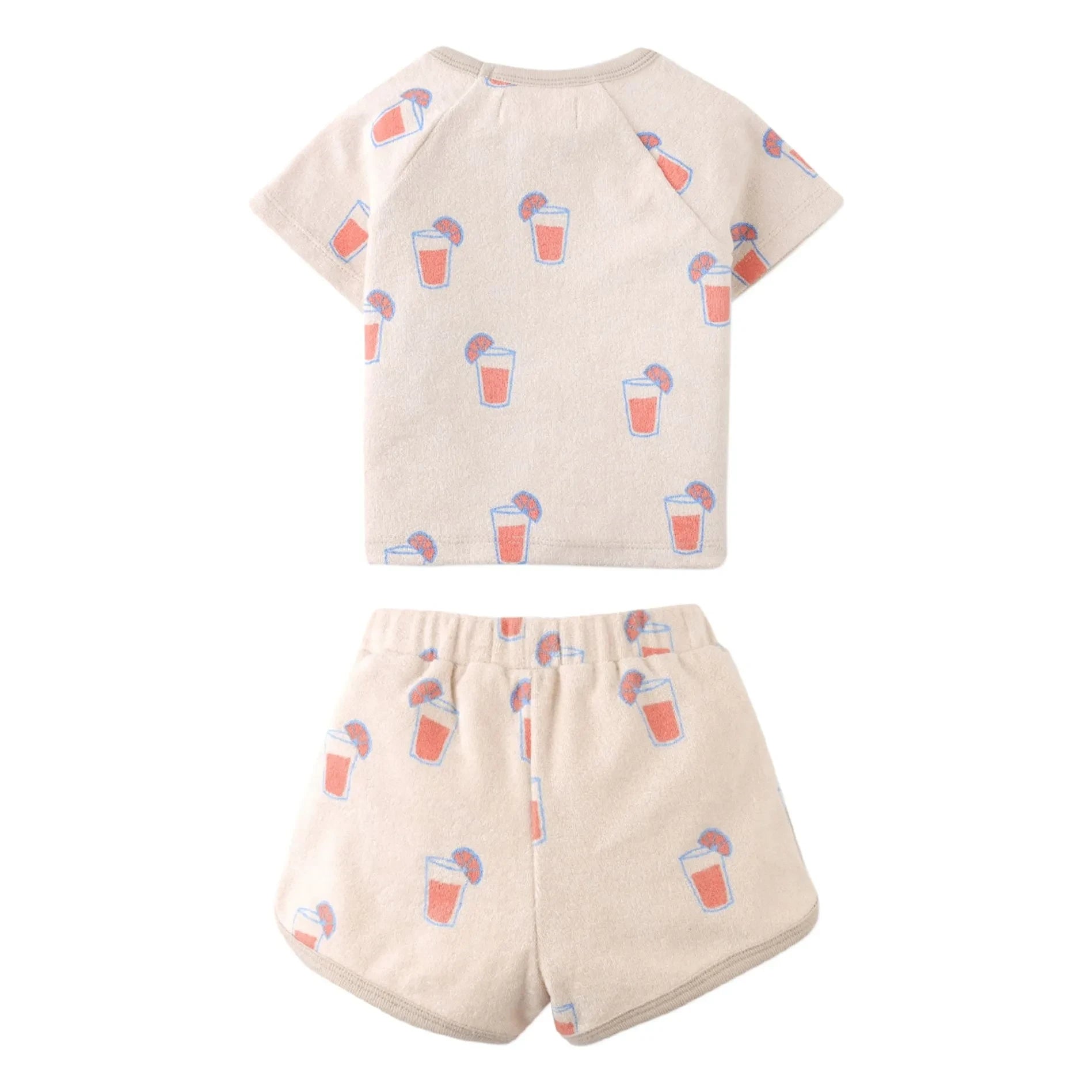Gingersnaps - Conjunto de camiseta y pantalón corto Matthew | Beige jaspeado