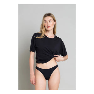 Smallable Woman - Bañador de corte bajo Lisa | Negro