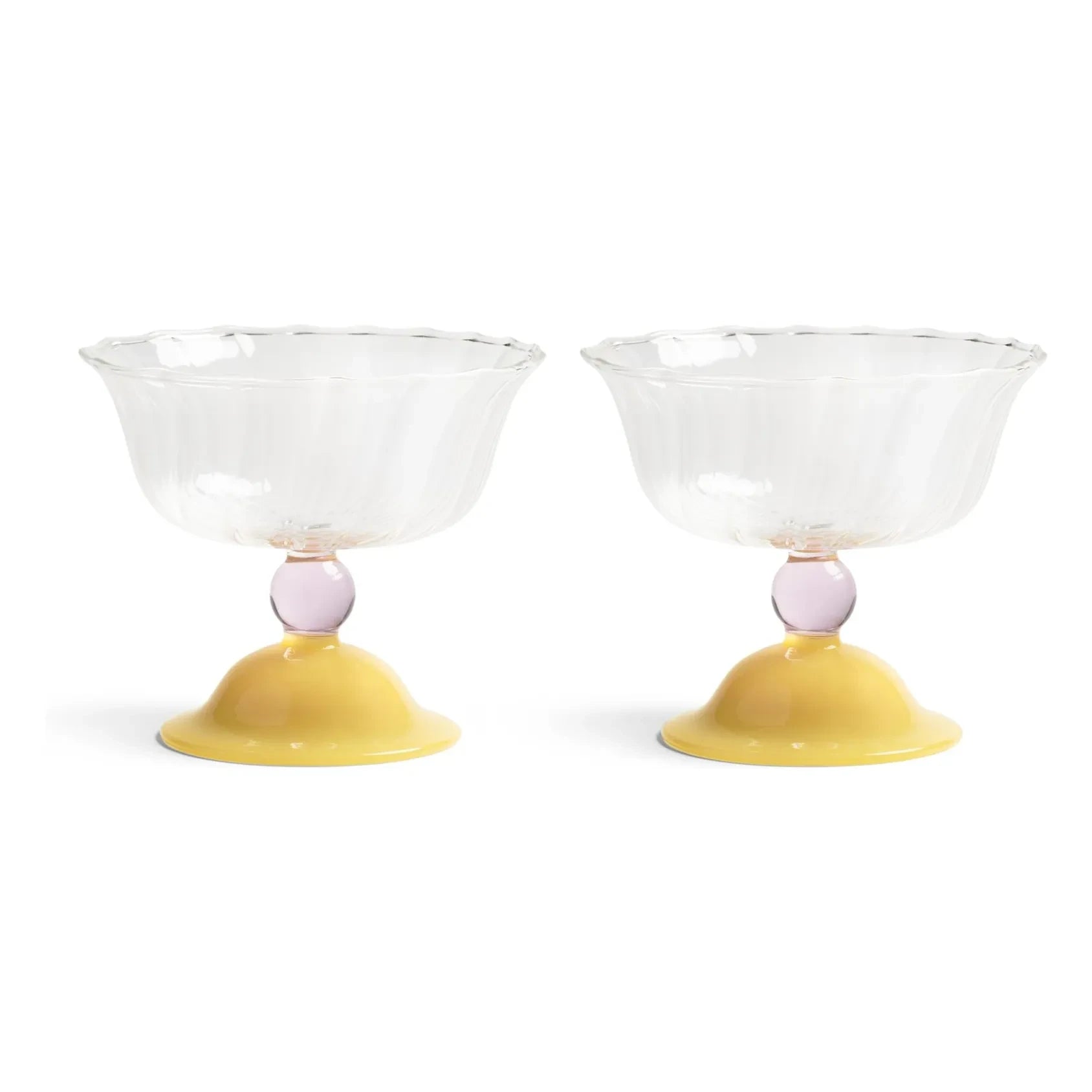 &Klevering - Vasos Tulipán - Set de 2 | Amarillo