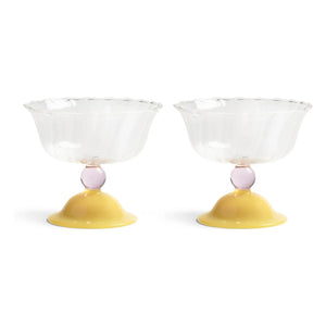 &Klevering - Vasos Tulipán - Set de 2 | Amarillo