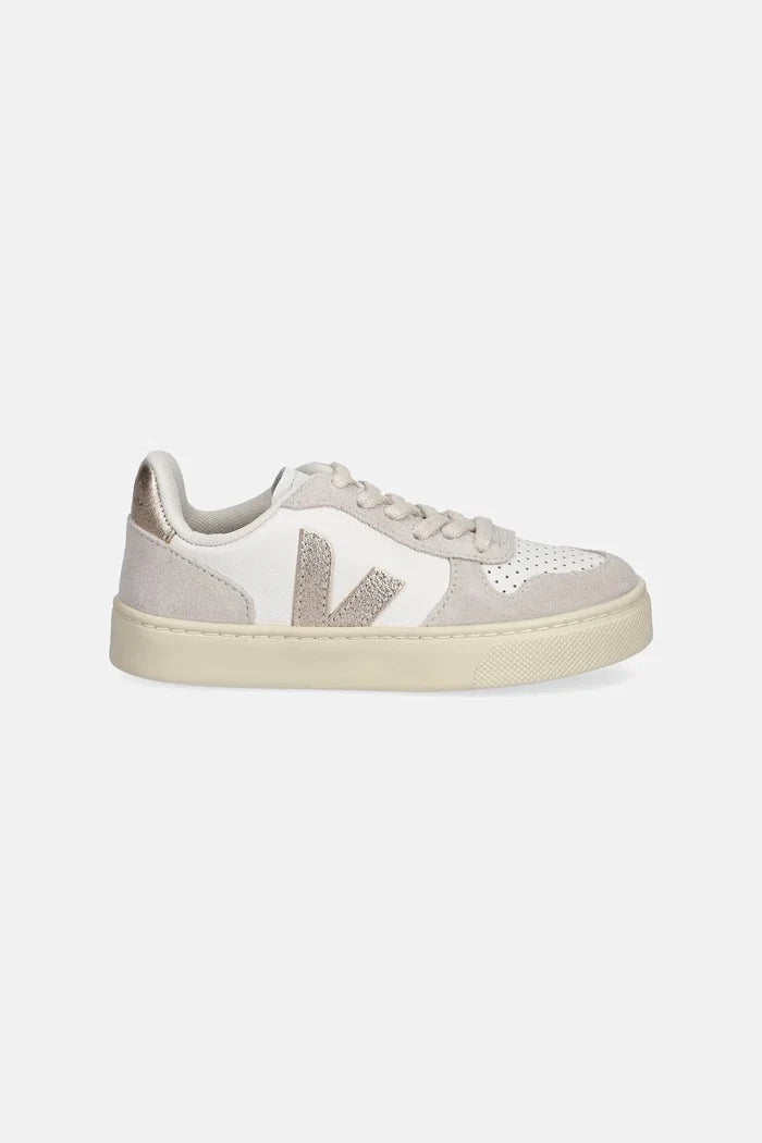 Zapatillas deportivas de piel para niño Veja Small V-10 Laces