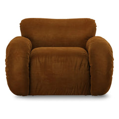HKliving - Sillón lounge de terciopelo Arc | Caramelo