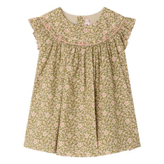 Bonpoint - Vestido Amantine Liberty de Algodón Orgánico | Verde