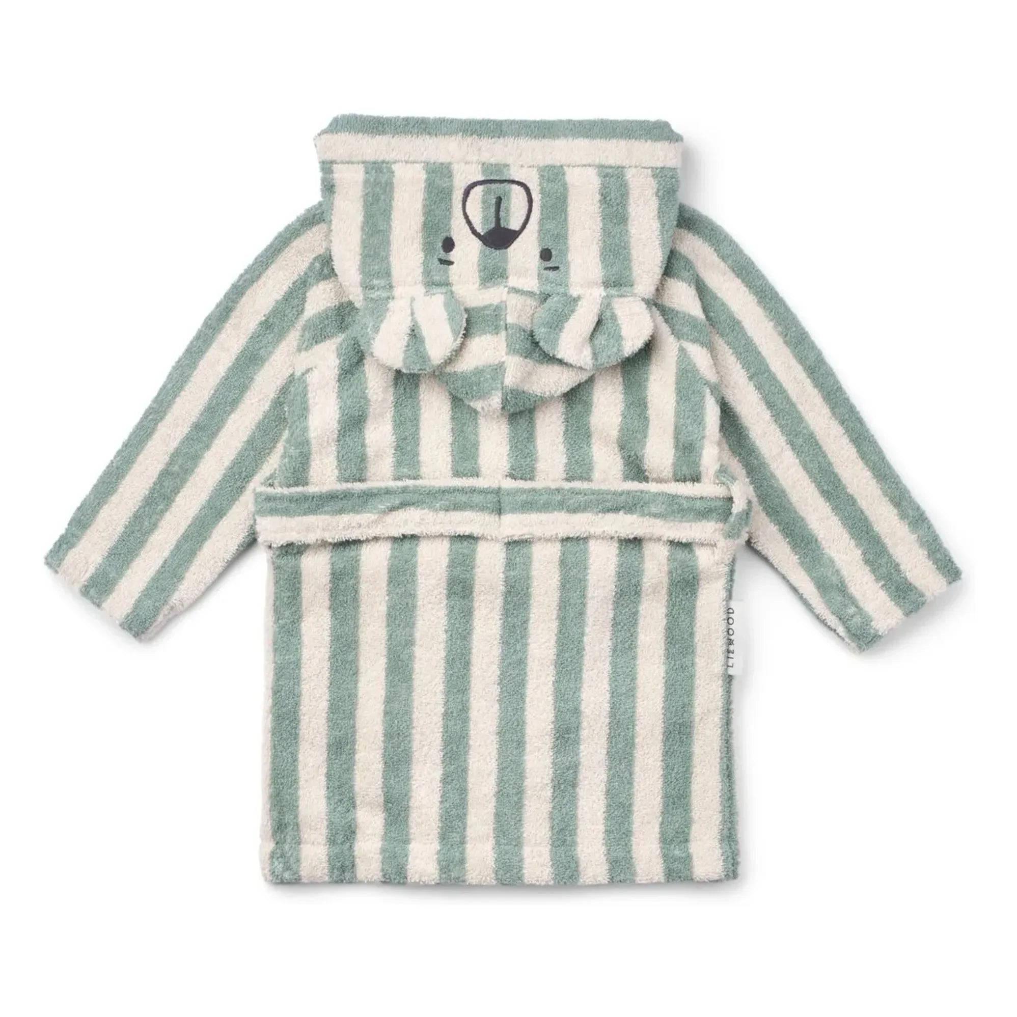 Liewood - Albornoz Lily a rayas color menta/crema
