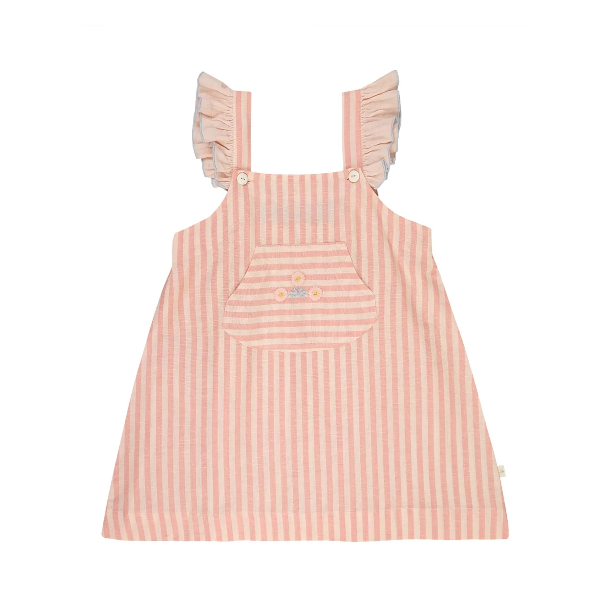 Lilinoa - Vestido Eve de rayas con volantes | Blush
