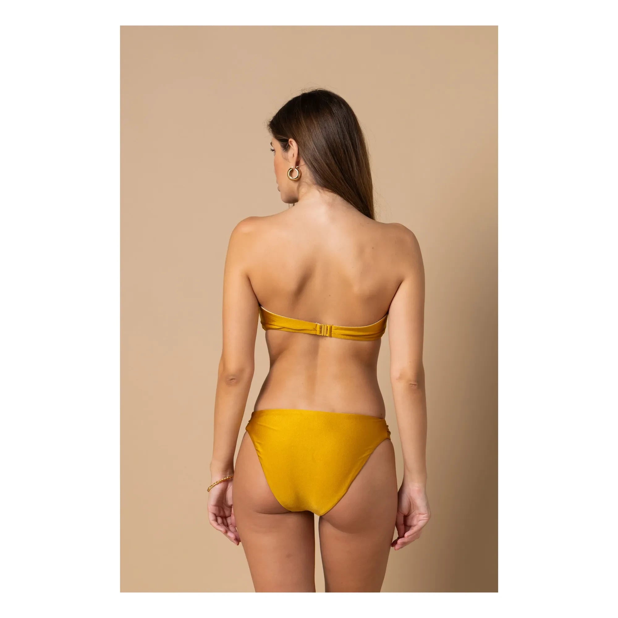 Alma Deia - Lena Braguita de Bikini de Corte Bajo | Dorado