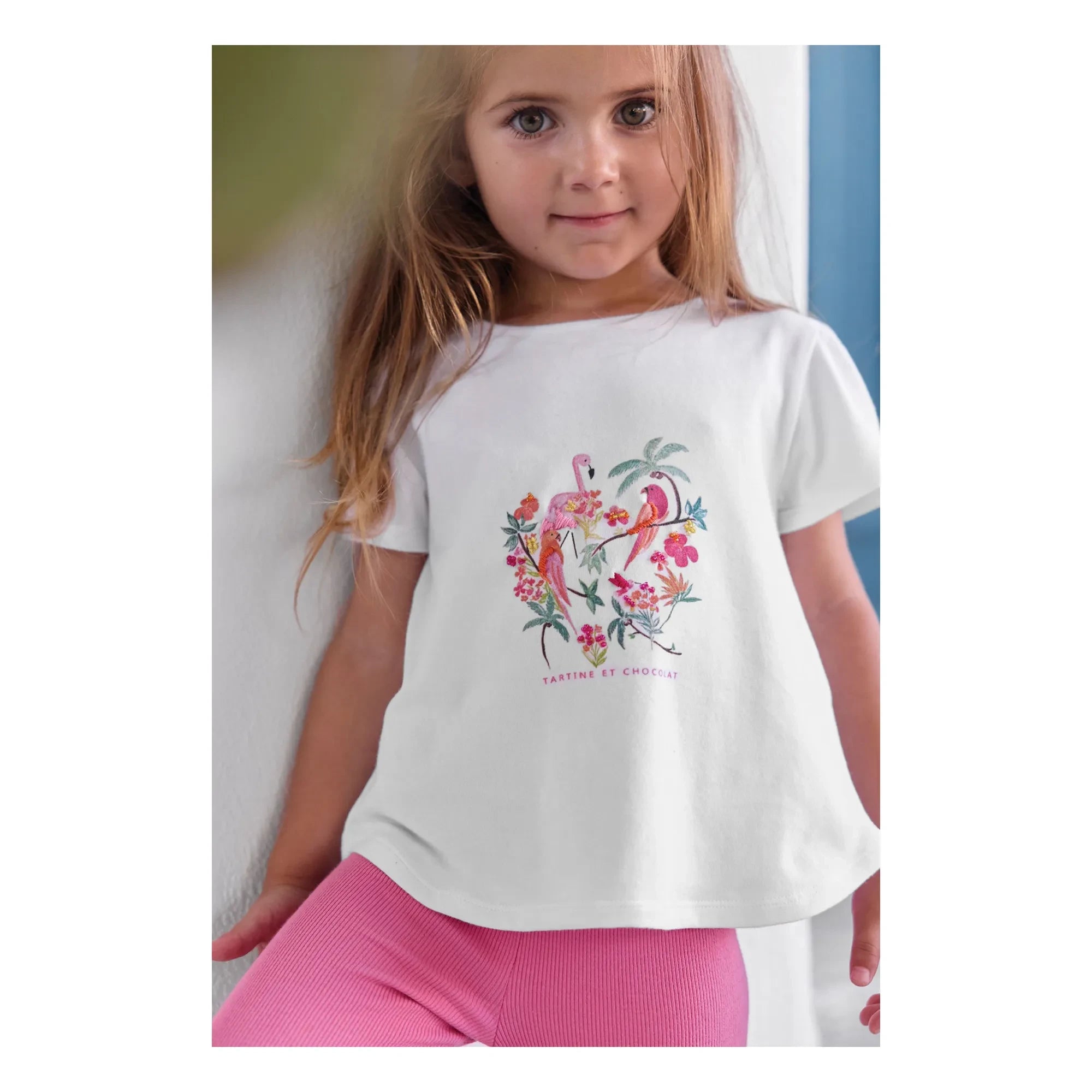 Tartine et Chocolat - Camiseta Tropique | Blanco