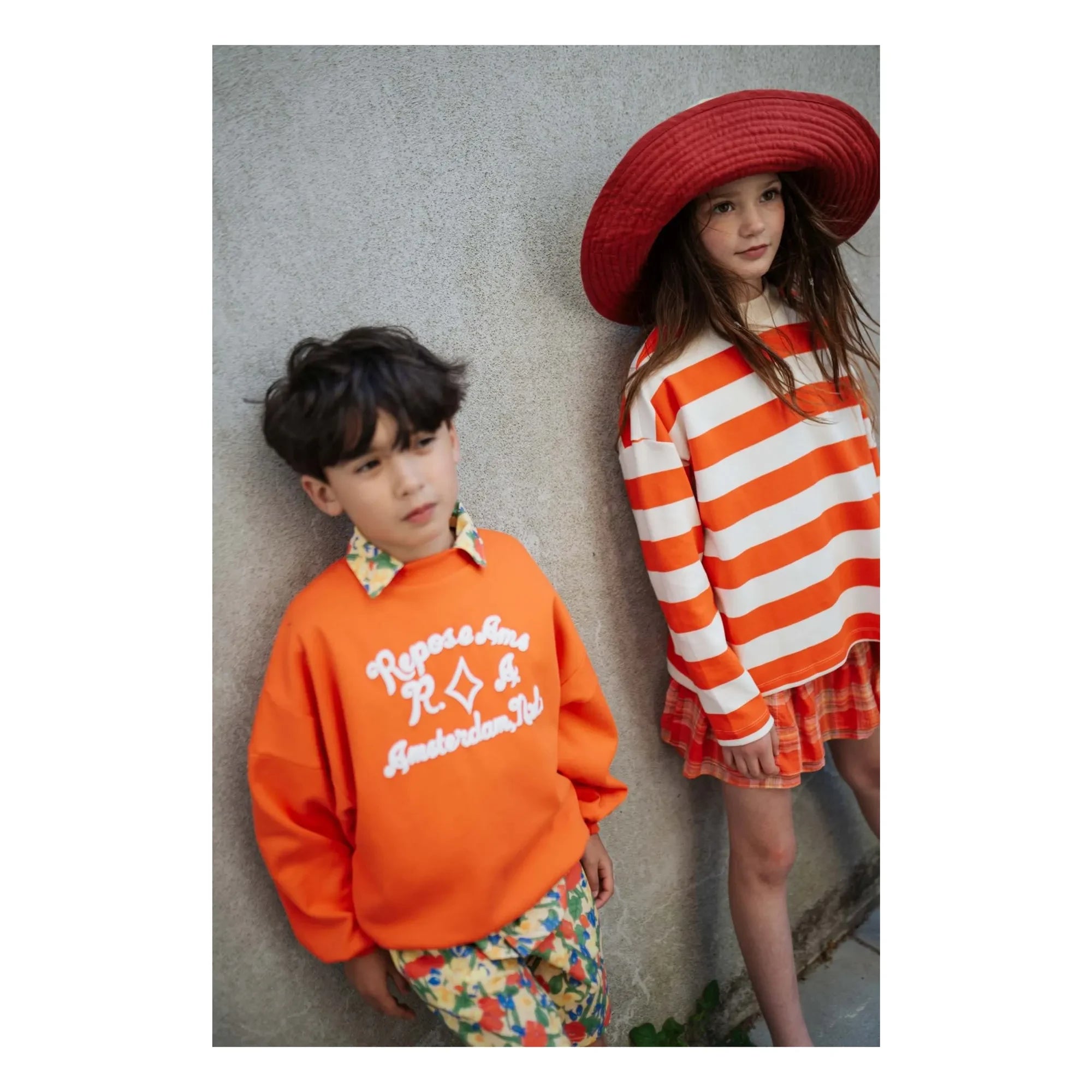 Repose AMS - Algodón orgánico cuello redondo | Naranja