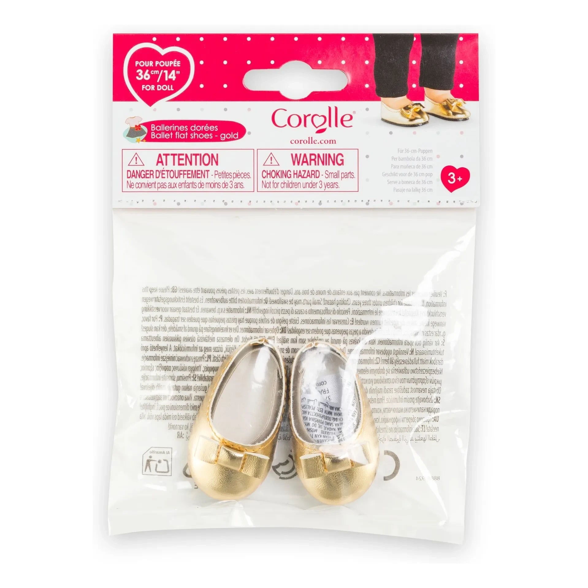 Corolle - Bailarinas doradas para muñecas de 36 cm | Dorado